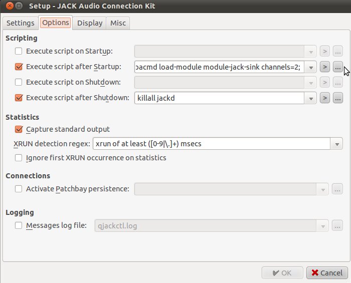 qjackctl setup Options