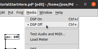 Turning dsp on and off from the media menu