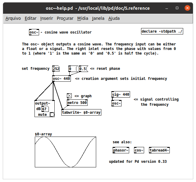 Osc~ Helpfile