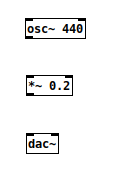 Osc~ *~ and dac~ disconnected