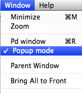 Pd window popup mode